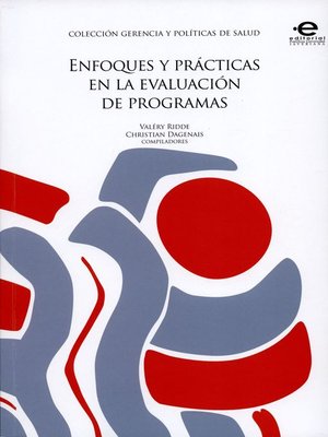 cover image of Enfoques y prácticas en la evaluación de programas